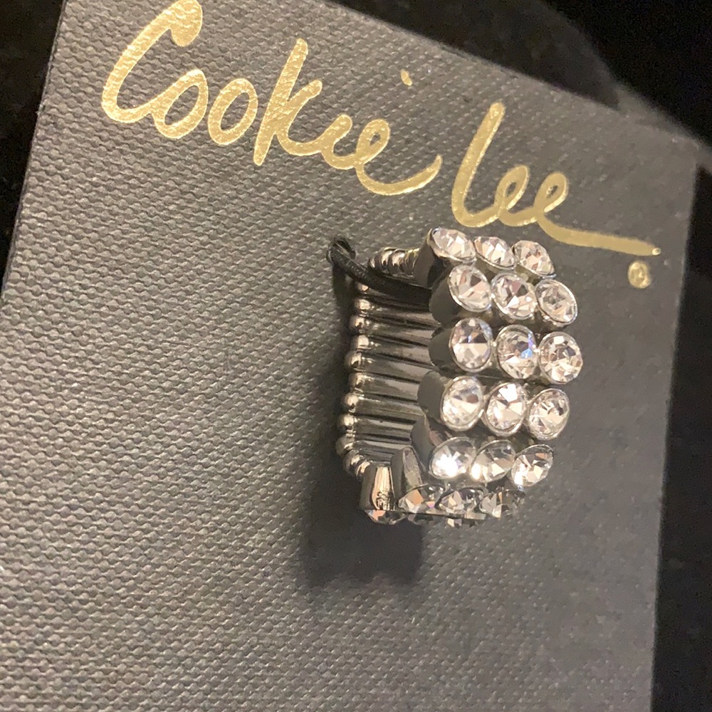 Cookie Lee Crystal Stretch Ring